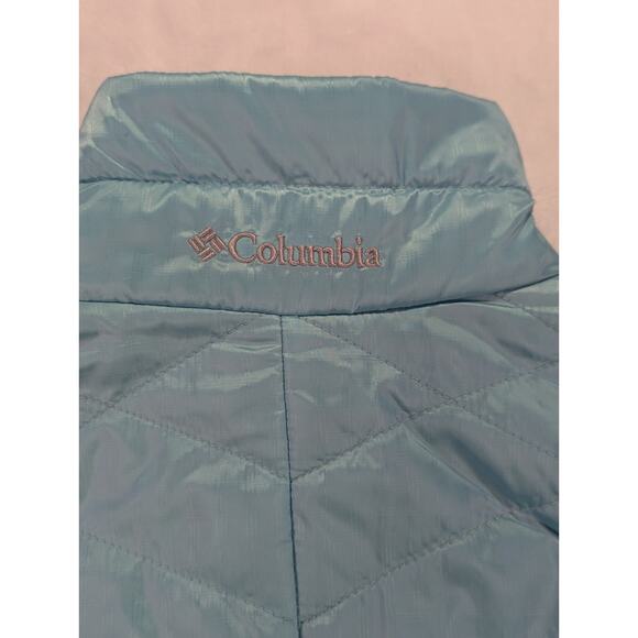 Columbia Omni-Heat Puffer Vest Size XS Teal & Gray Full Zip w/Zipper Pockets - Picture 11 of 13